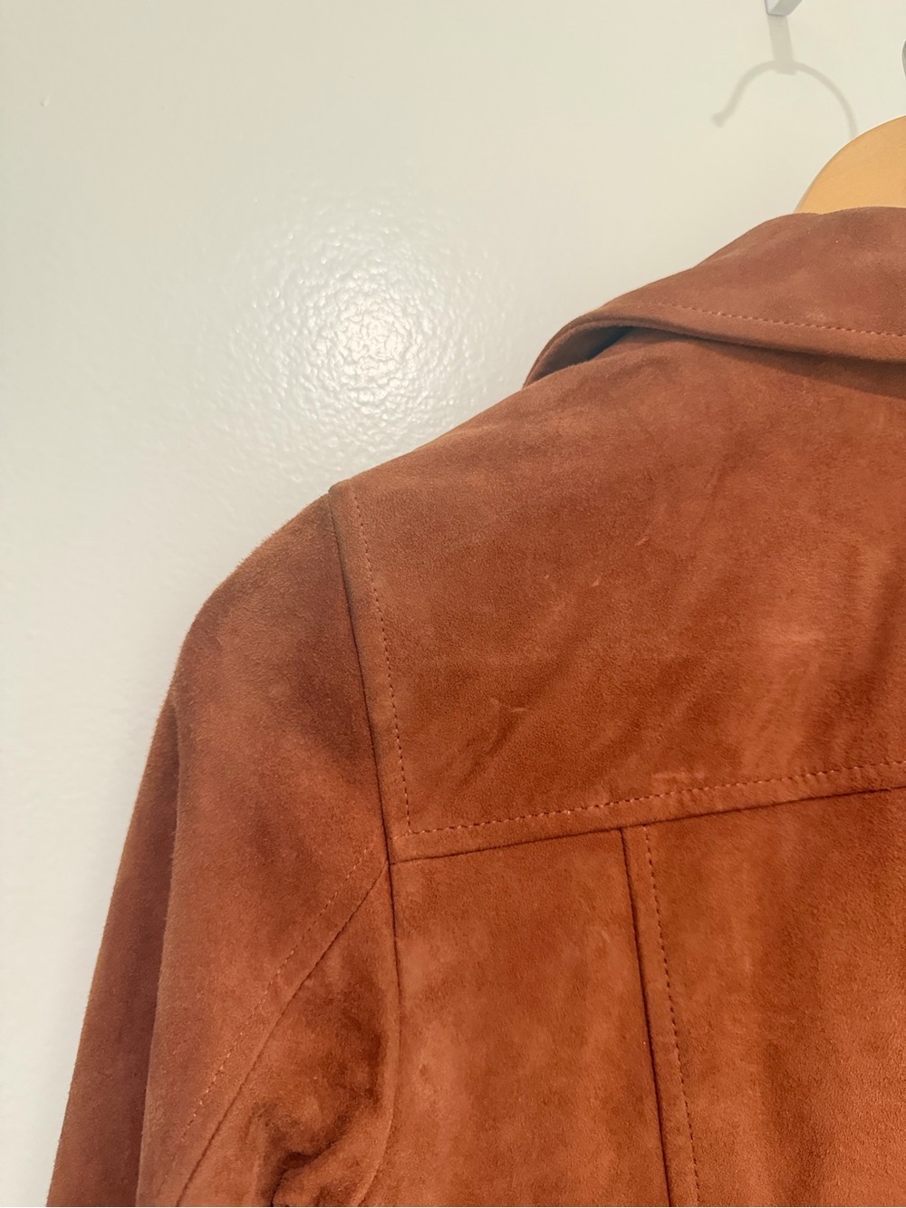 All Saint Suede Leather Jacket in Rich Rust - Picture 4 of 10